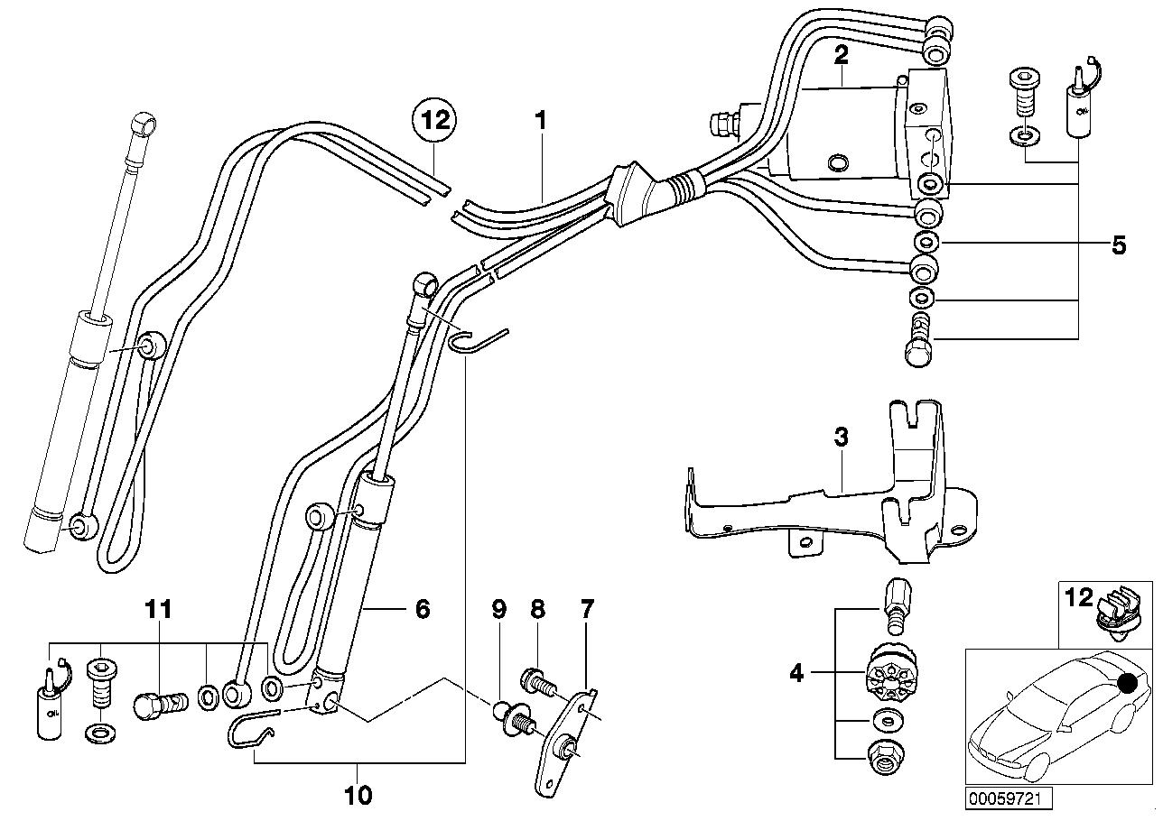 BMW 54348410308 Hollow Bolt Set