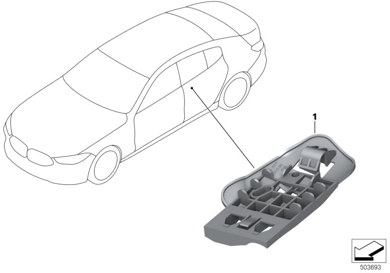 BMW 61357945099 CONTROL UNIT HOLDER, SEAT HE