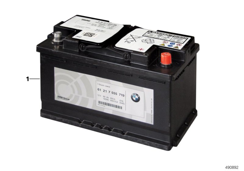 BMW 61218092860 LITHIUM-ION STARTER BATTERY