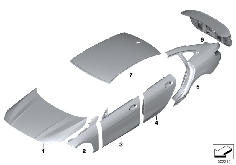 BMW 41009462996 TRUNK LID