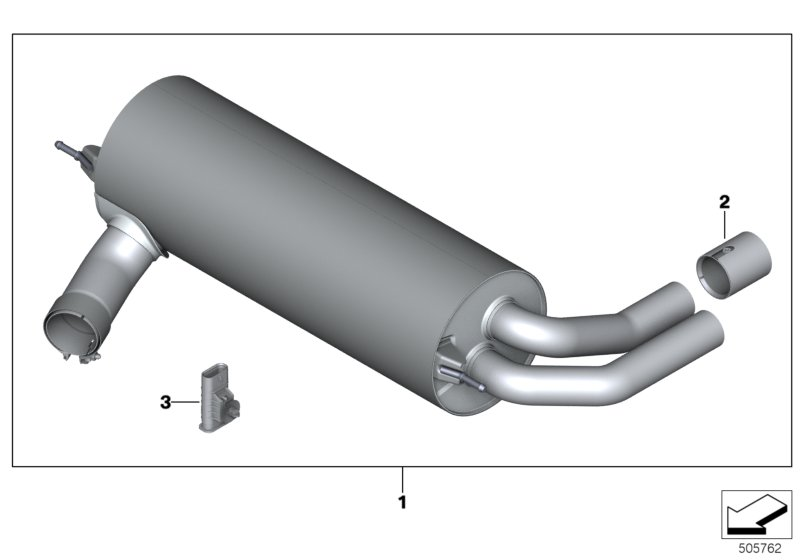 BMW 18302411186 M Performance Muffler