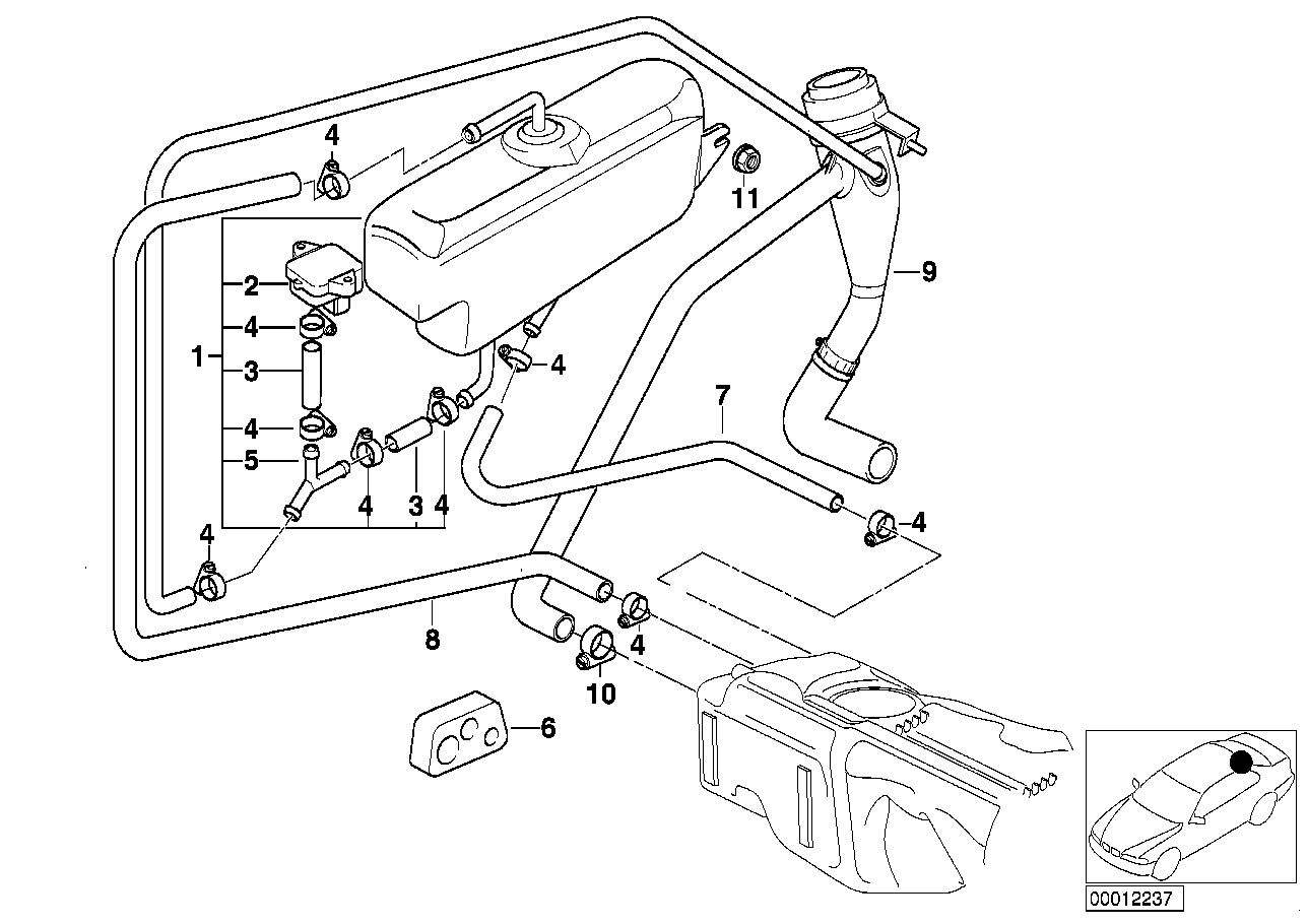 BMW 16131183697 Expansion Tank