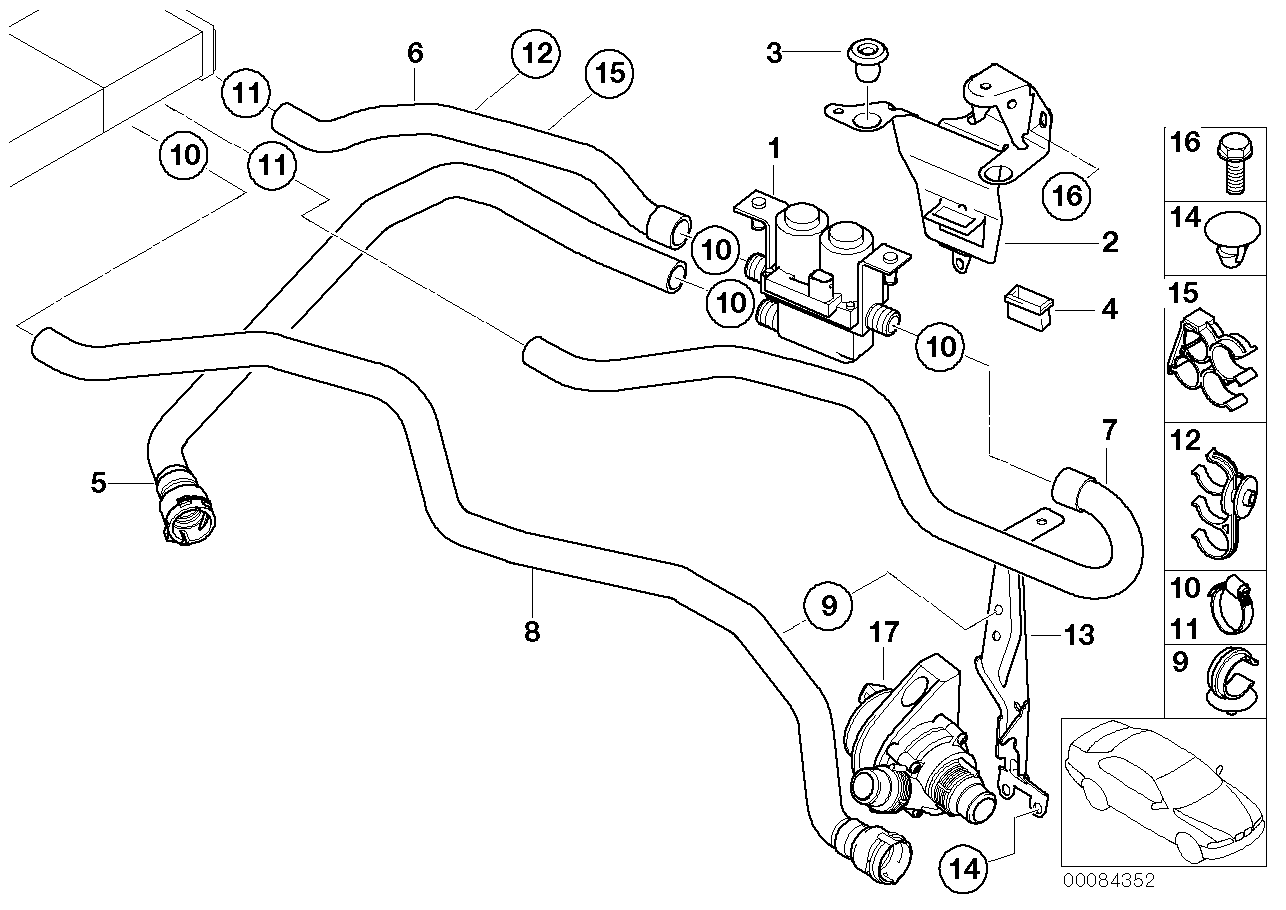 BMW 64128385120 Holder