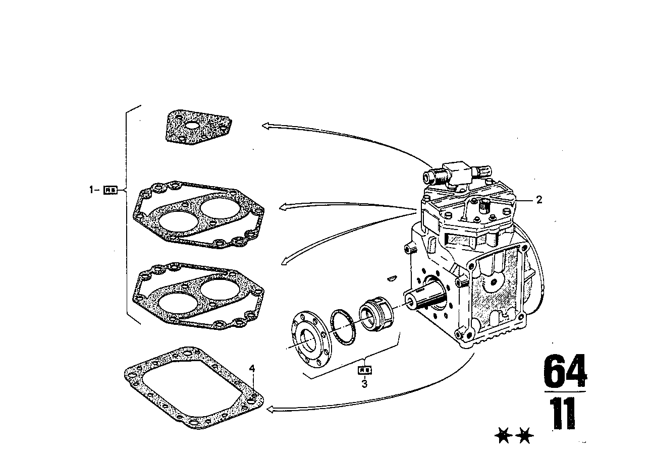 BMW 64521356616 Gasket Set Crankshaft