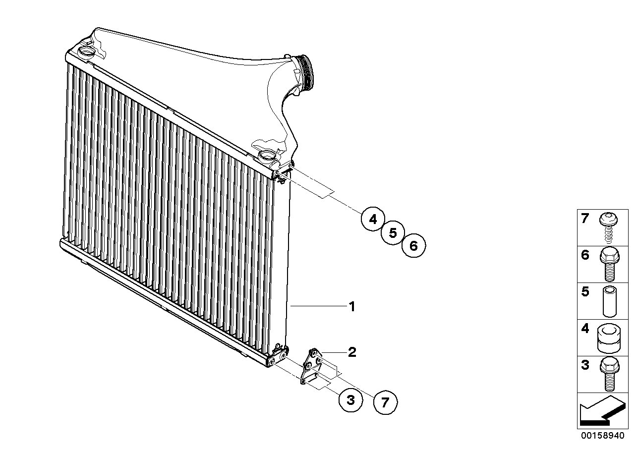 BMW 17507966267 Bracket, Charge-Air Cooler