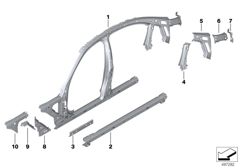 BMW 41007487363 REINFORCEMENT, ENTRY, LEFT