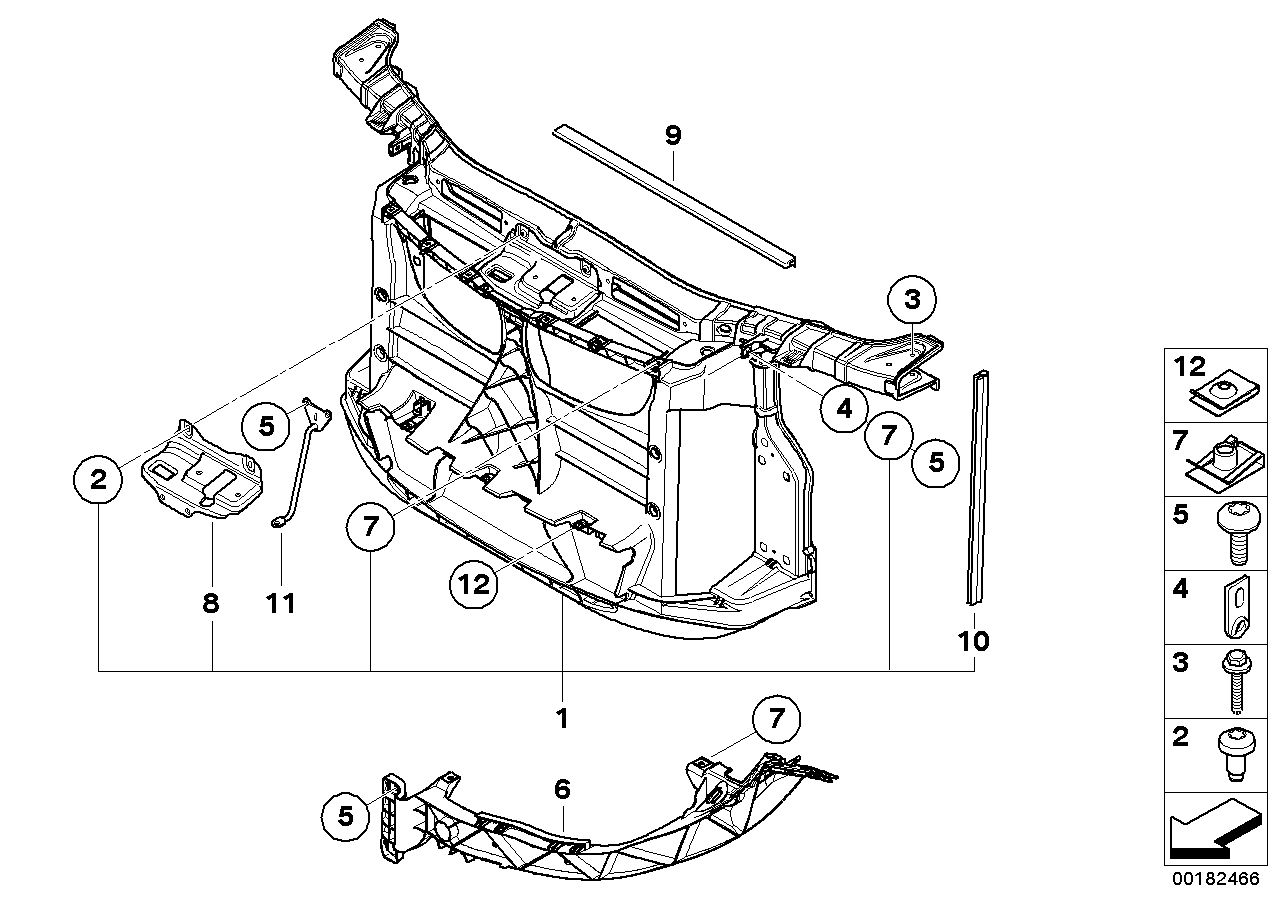 BMW 51648051988 Headlight Bracket, Right