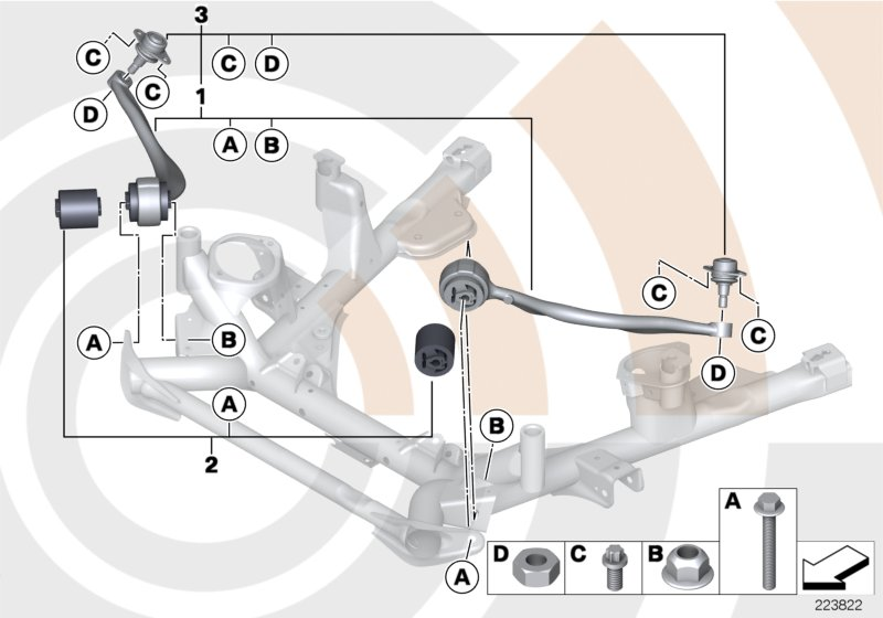 BMW 31122180461 Set, Tension Struts