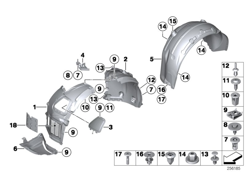 BMW 51717988556 Cover, Wheel Housing, Rear Right