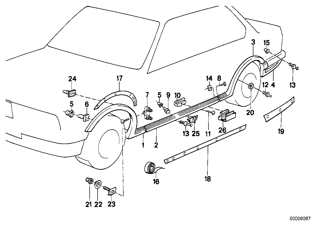 BMW 07129925711 Body Nut