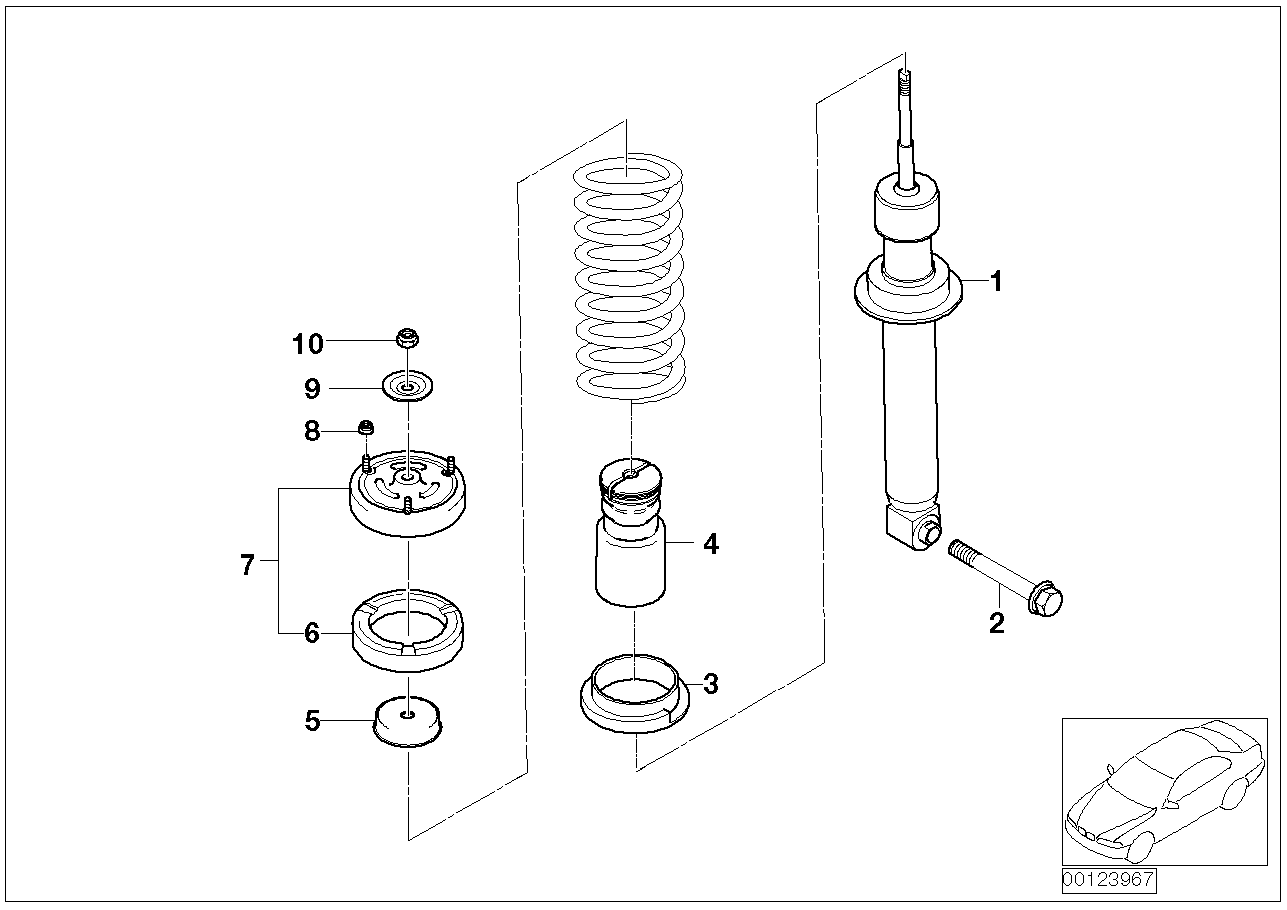 BMW 33537905317 Additional Damper, Rear