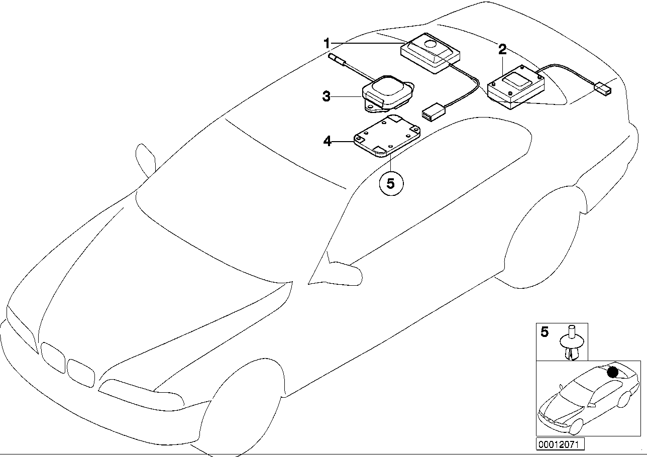 BMW 65908360725 Gps Antenna Bracket