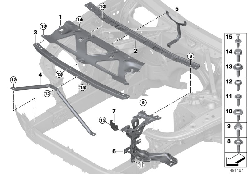 BMW 51647437514 Y-Strut