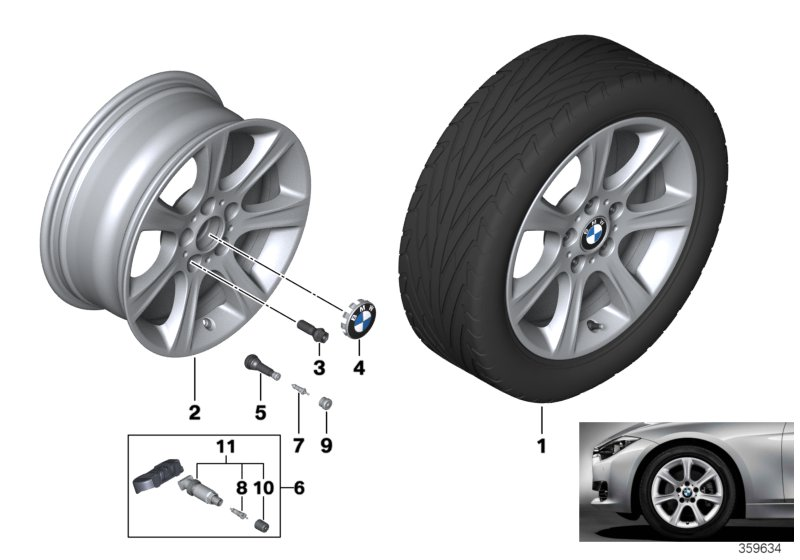 BMW 36116796243 Light Alloy Rim