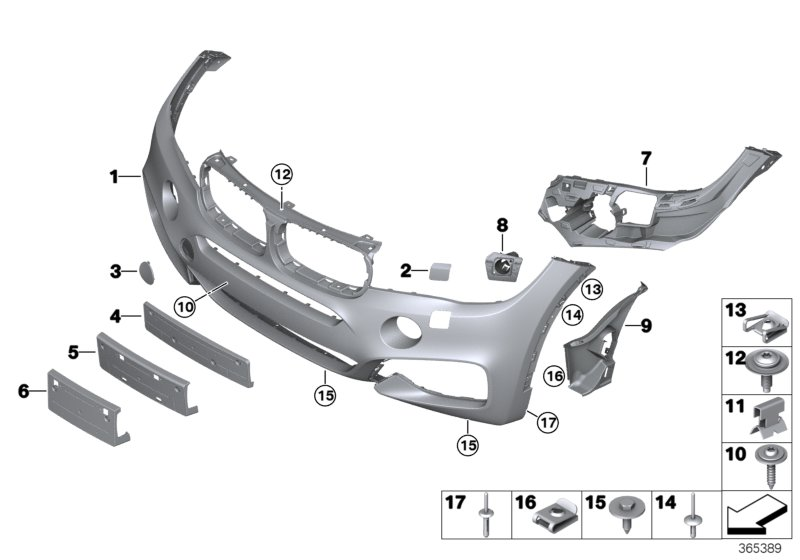 BMW 51118065885 Panel, Bumper, Primed, Front