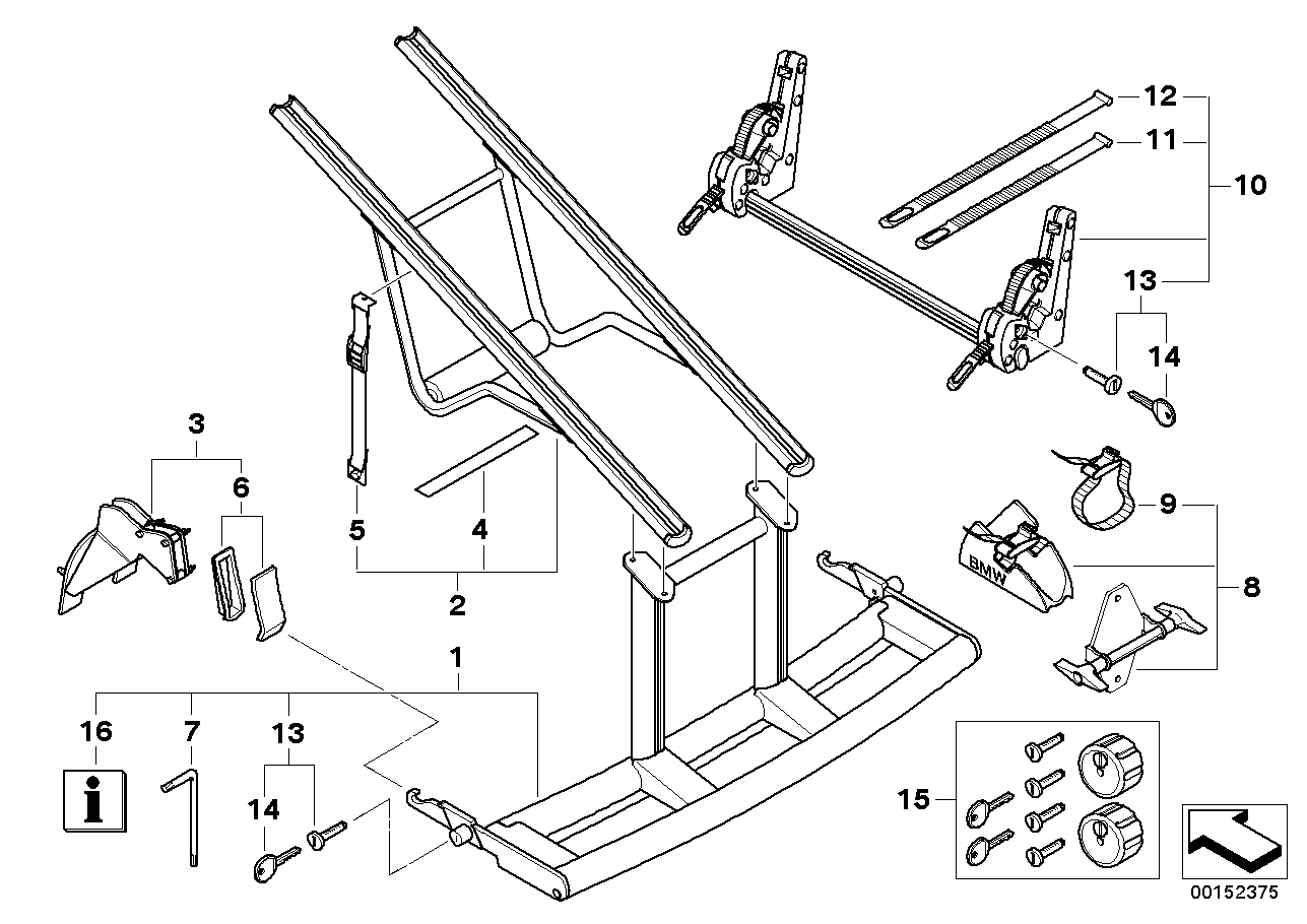 BMW 82710408216 Rail Set