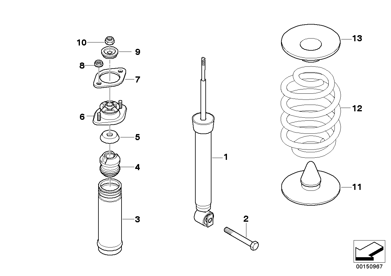 BMW 33507836826 Additional Damper, Rear