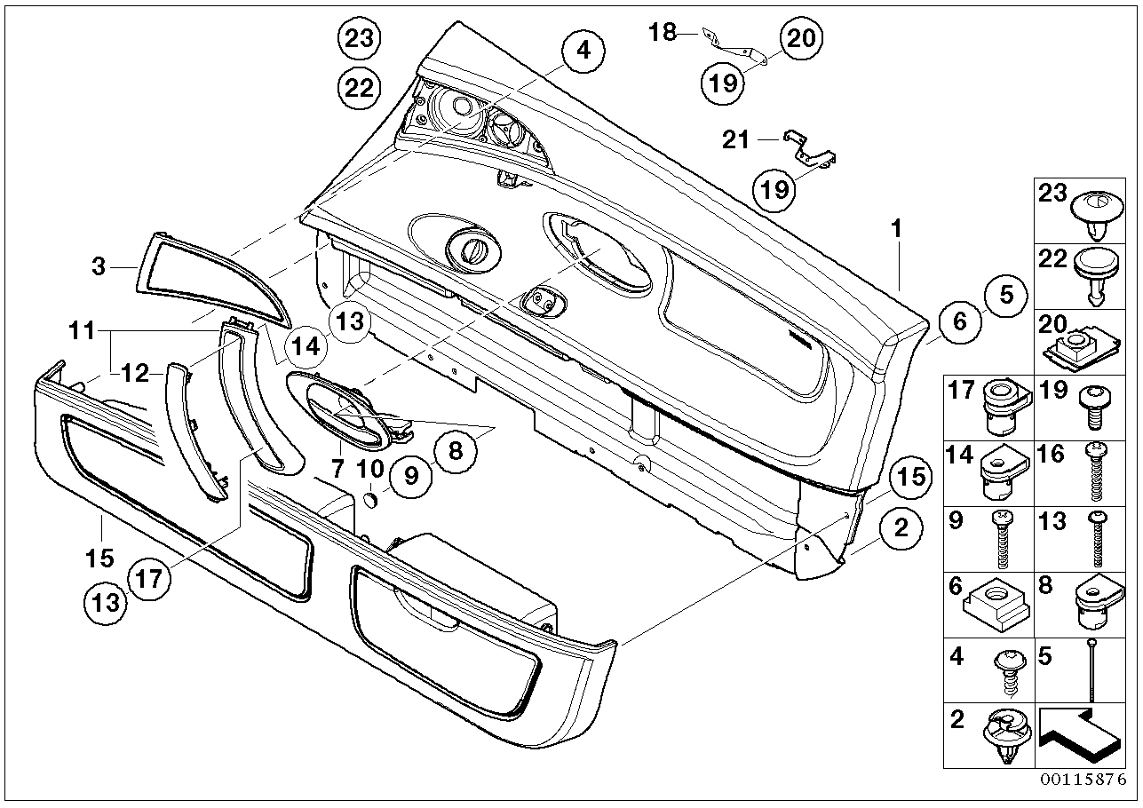 BMW 51418025906 Cover For Right Loudspeaker