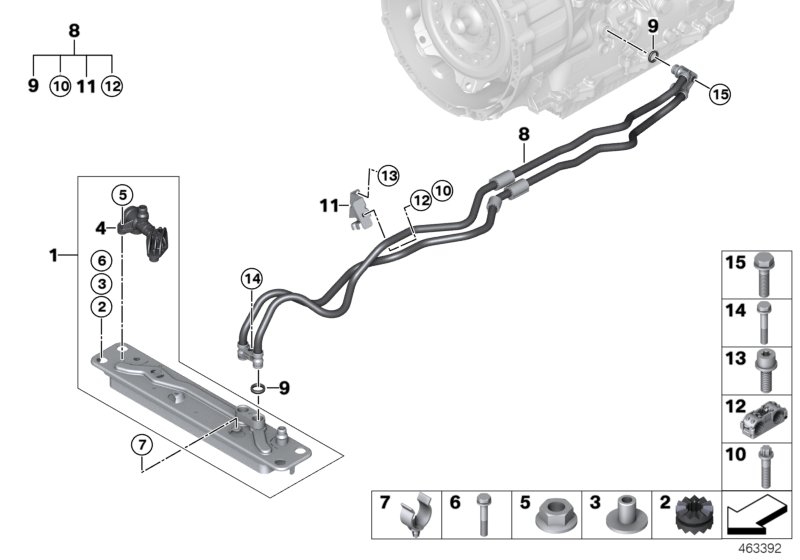 BMW 17227644136 Bracket, Oil Cooler Line