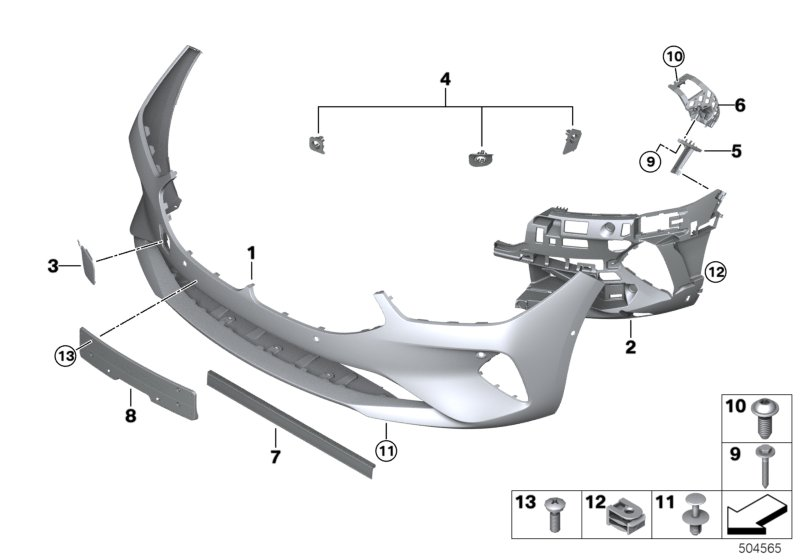 BMW 51117946652 TRIM PANEL, BUMPER, FRONT