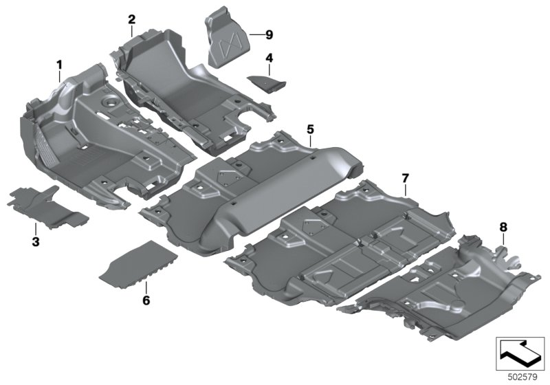 BMW 51477434315 FOAM INSERT, REAR LEFT