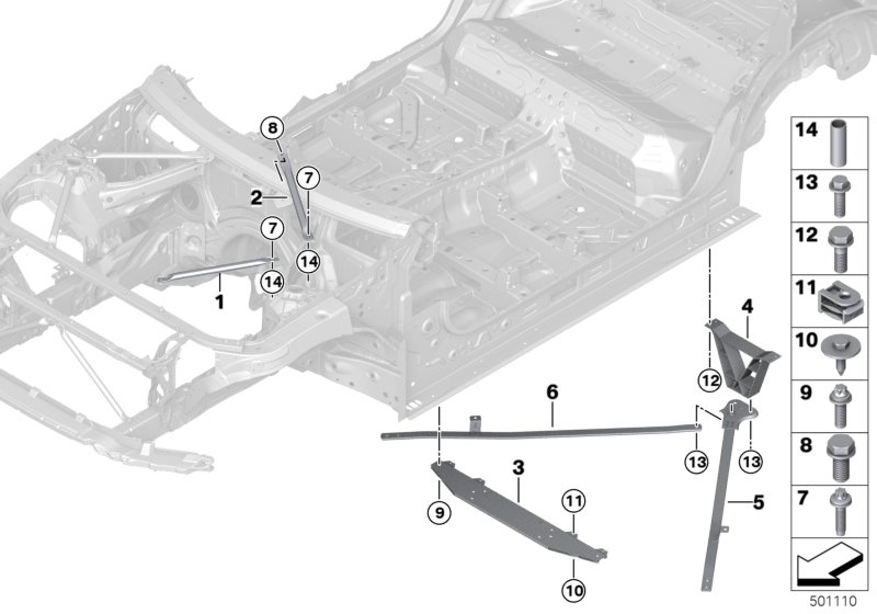 BMW 51617487843 Strut Brace Front