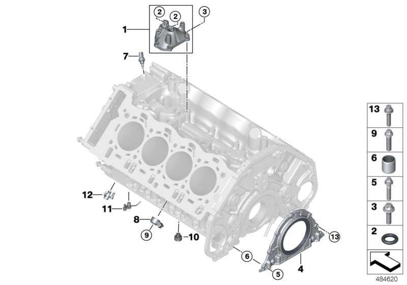 BMW 11428611686 Oil Return Cover