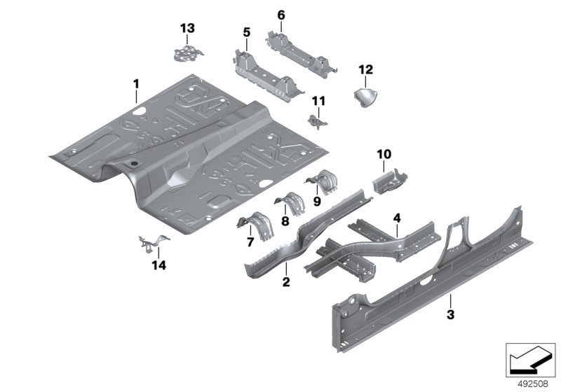 BMW 41008493517 LEFT REAR SEAT CONSOLE