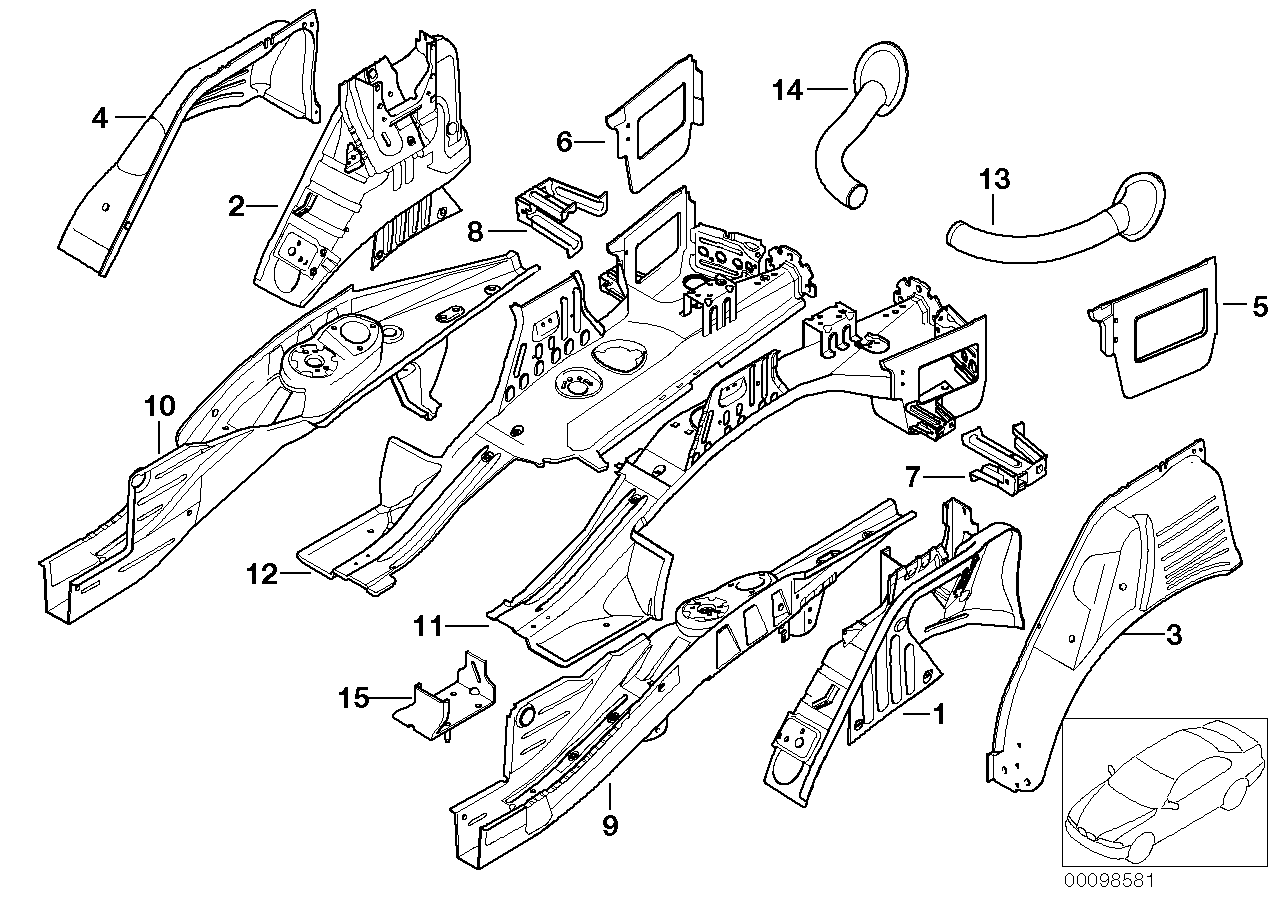 BMW 41127110392 Bracket, Rear Silencer Right