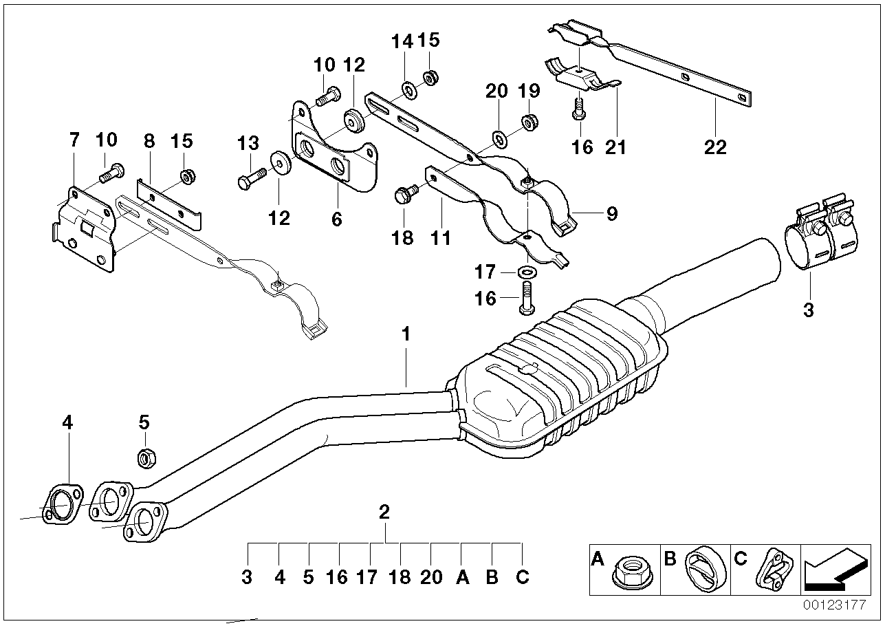 BMW 18207503134 Bracket