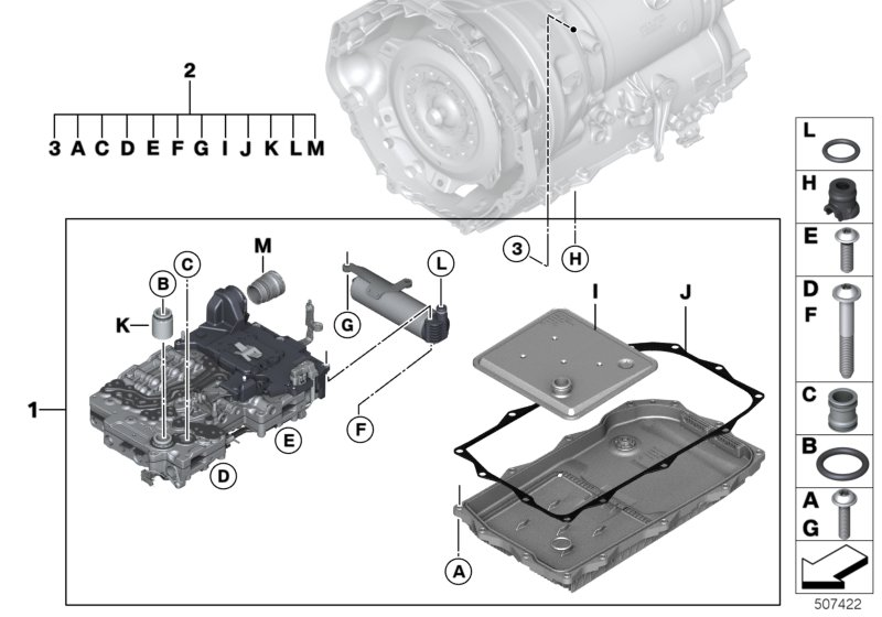 BMW 24348099569 SEALING KIT MECHATRONICS