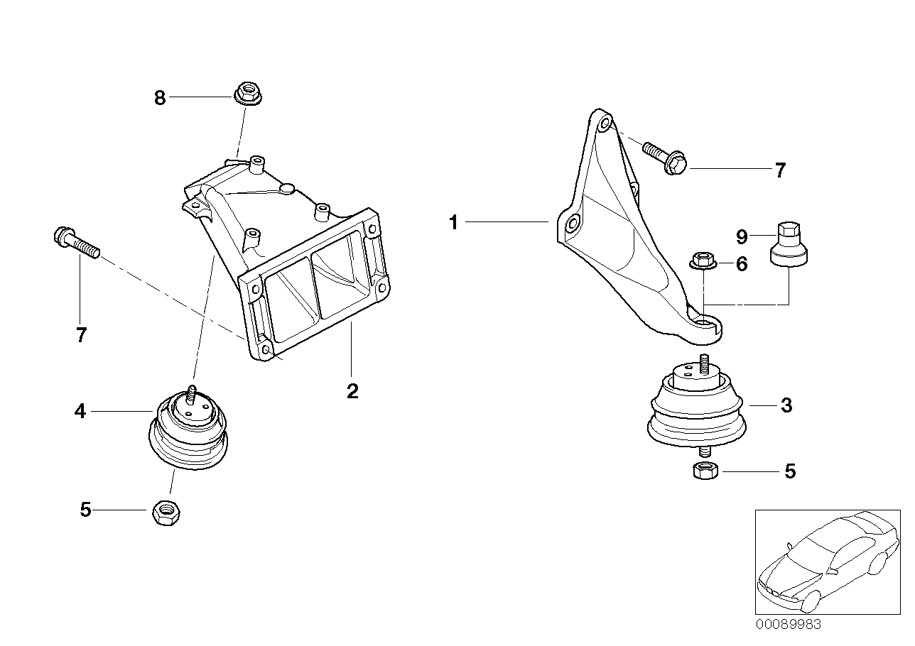 BMW 22116754609 Nut