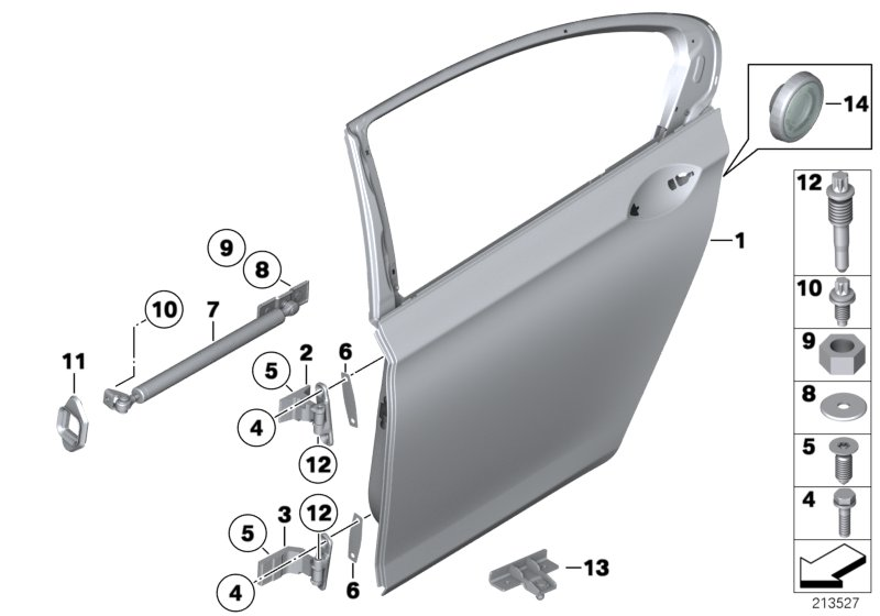 BMW 41007203980 Door, Rear Right