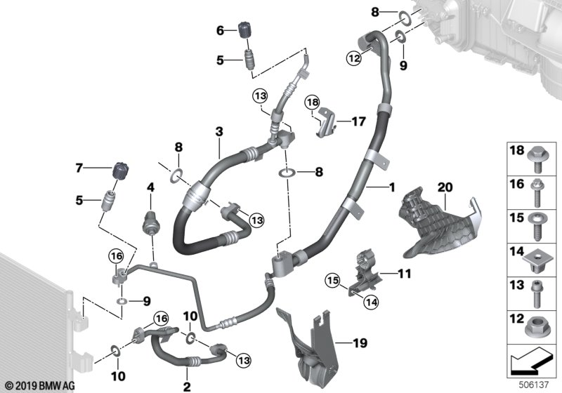 BMW 64216822964 HOLDER