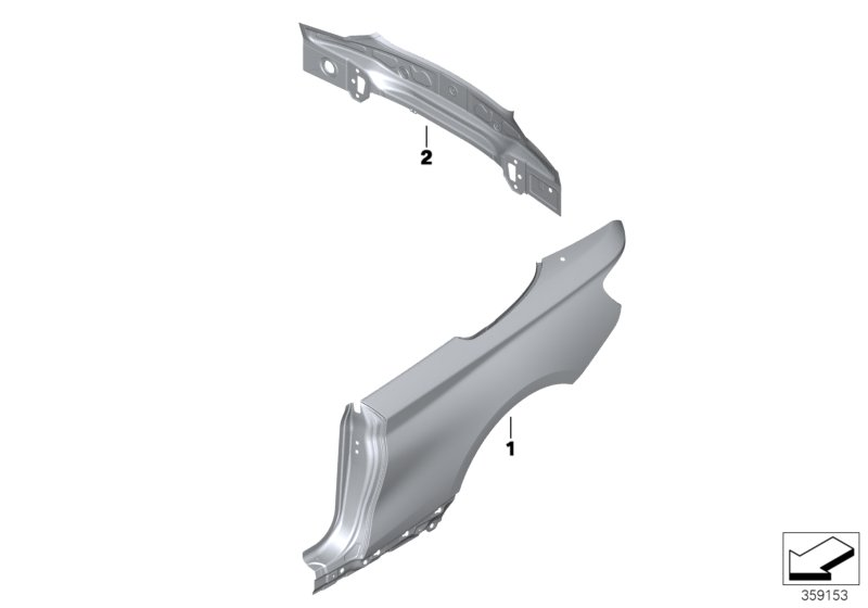 BMW 41007372149 Left Rear Side Panel