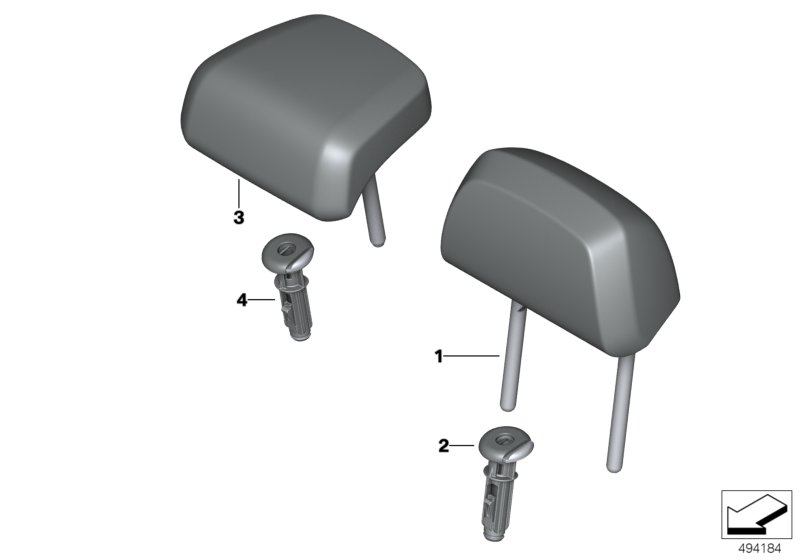 BMW 52207948062 HEADREST IMITATION LEATHER