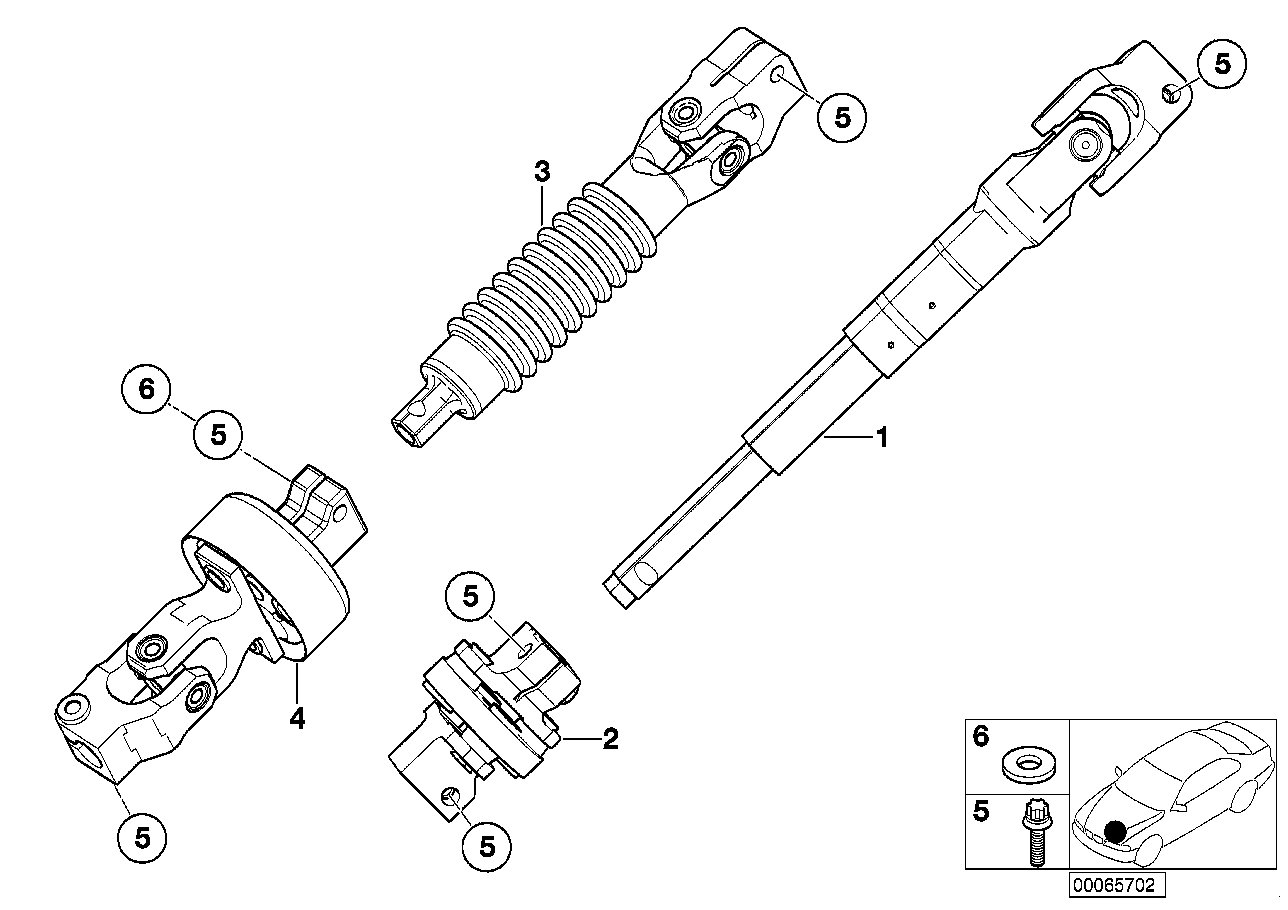 BMW 32301094703 Flexible Coupling For Steering