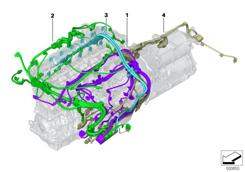 BMW 12539452243 WIRING HARNESS, ENGINE TRANS