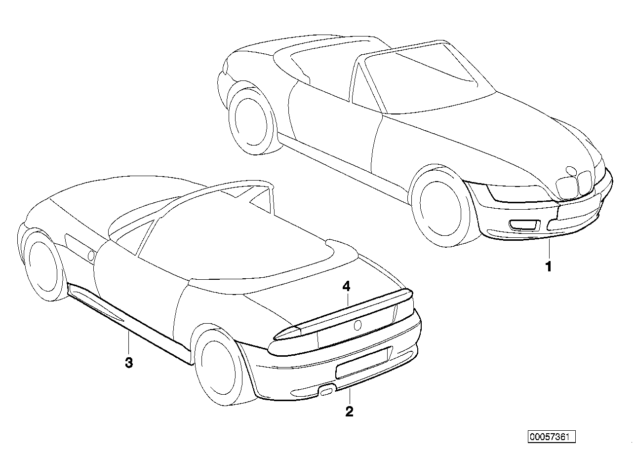 BMW 82649405016 Installing Set Rear Apron