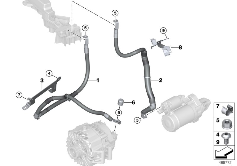 BMW 12428678861 CABLE ALTERNATOR-STARTER