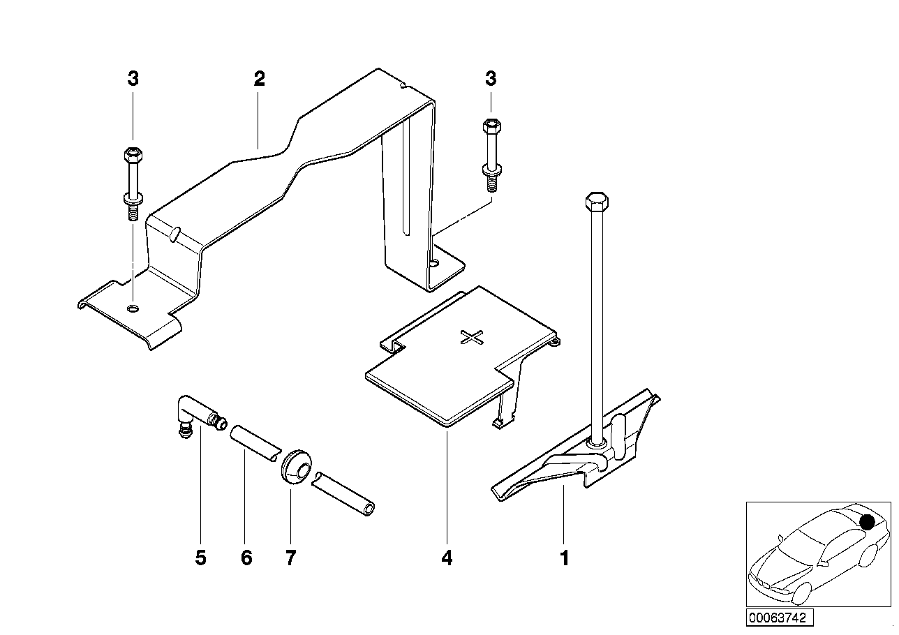 BMW 61218385641 Battery Holder