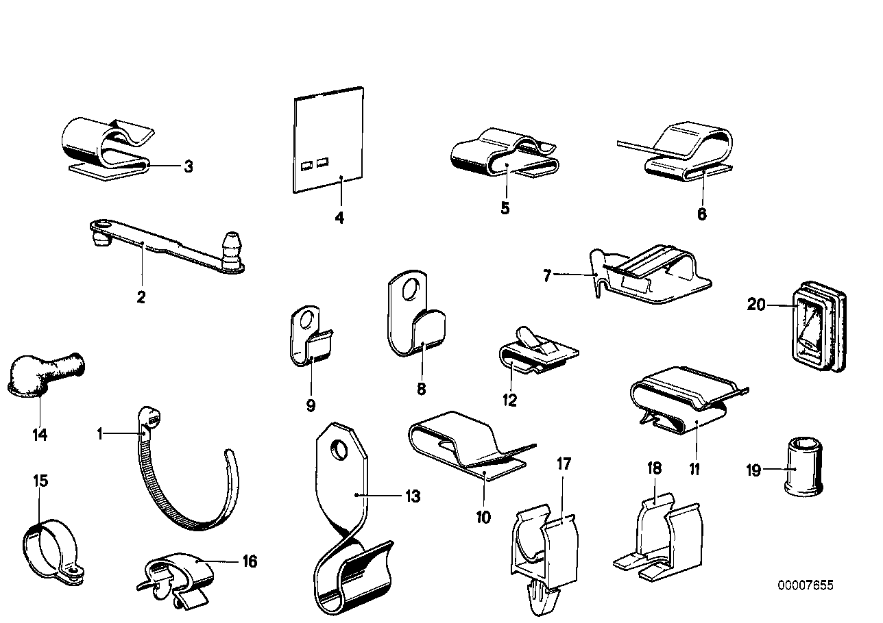 BMW 61131360020 Cable Clamp