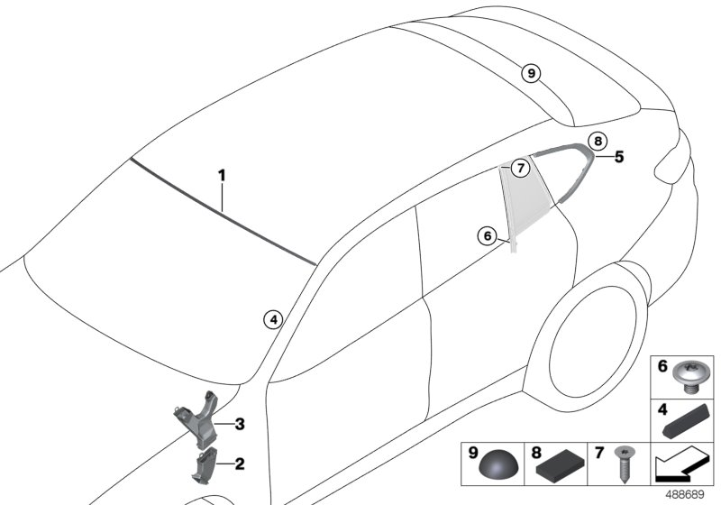 BMW 51317411519 WATER DRAIN CHANNEL, LOWER L