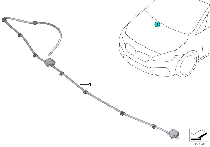 BMW 61662643227 Nozzle Array Window Washing