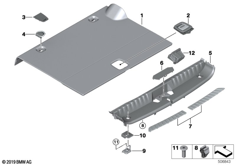 BMW 51476994251 SUPPORT BRACKET, LASHING EYE