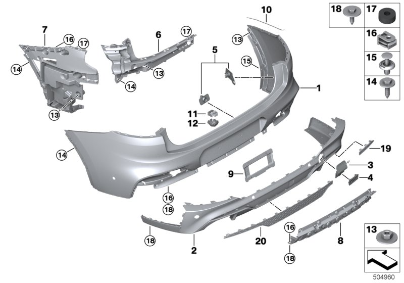 BMW 51128089986 Panel, Bumper, Primed, Rear