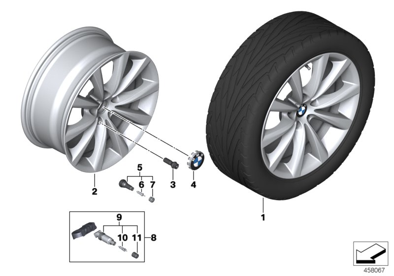 BMW 36116886148 Disc Wheel, Light Alloy, Ref