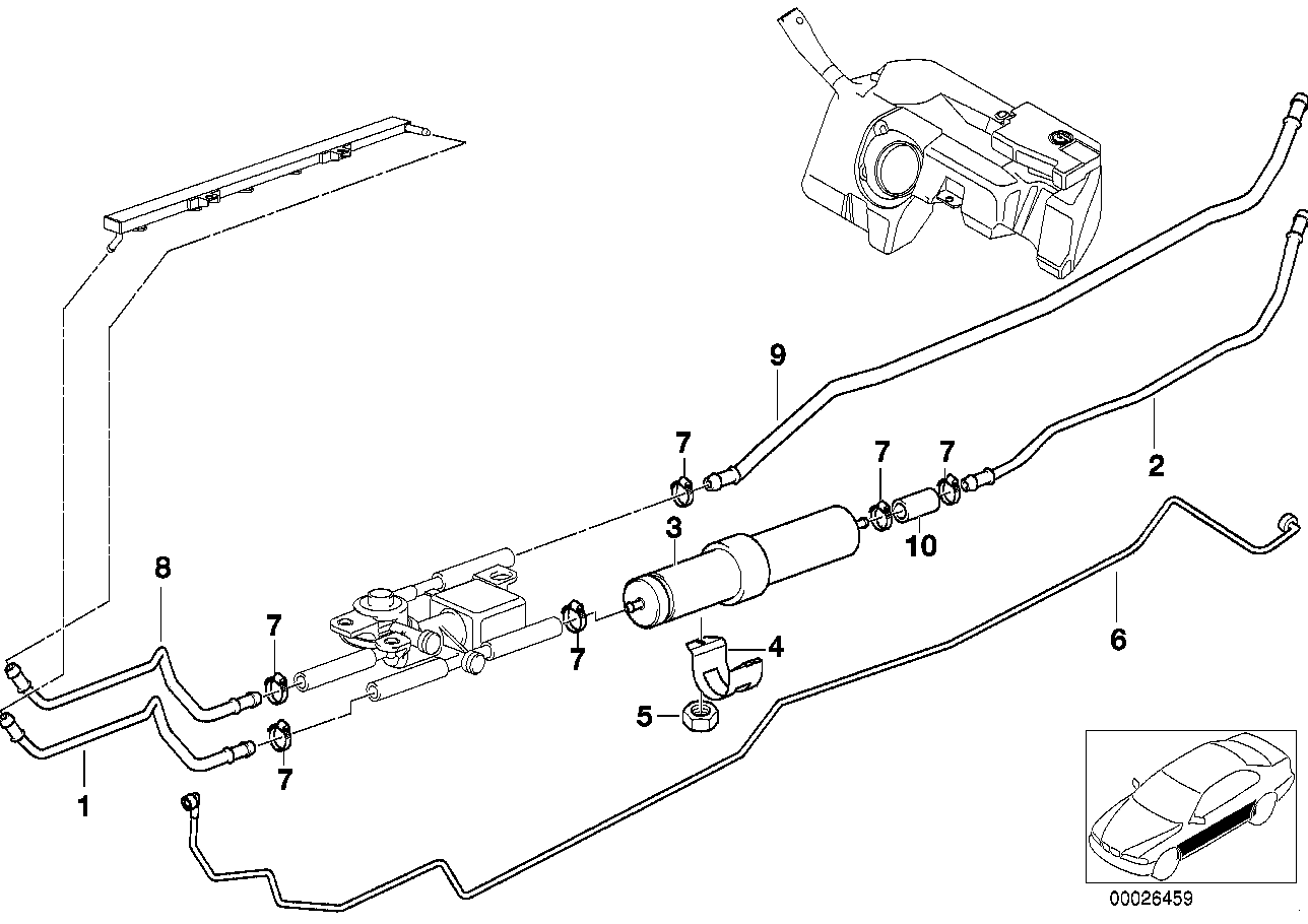 BMW 16121182789 Fuel Feed Line