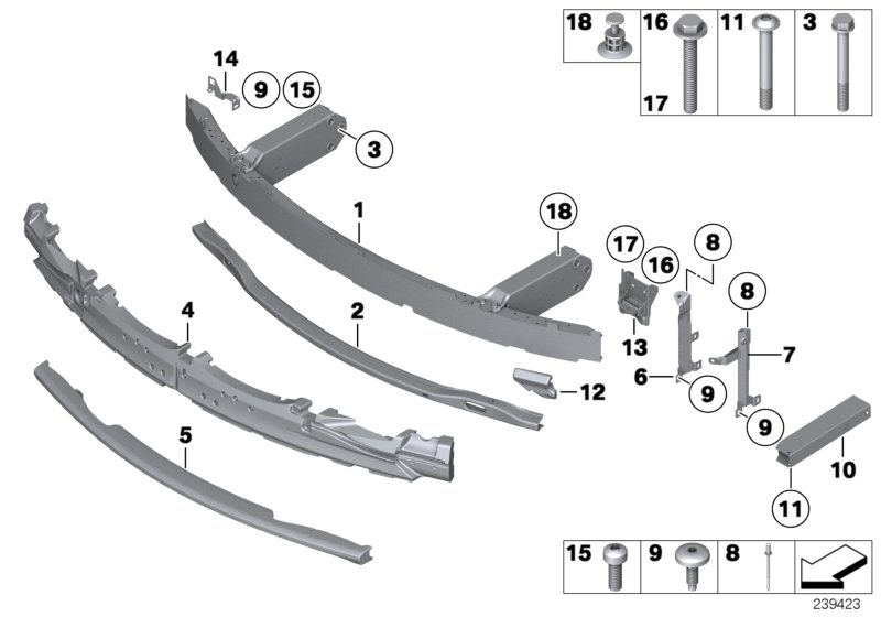 BMW 51114444788 Bracket, Right