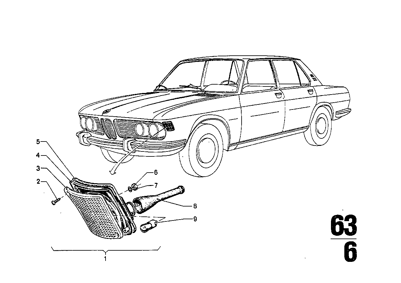 BMW 63131352480 Right Turn Indicator